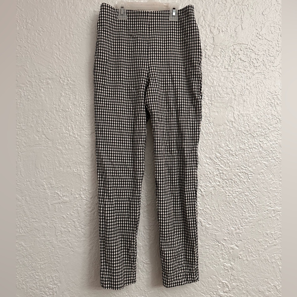 Black & white gingham dress pants